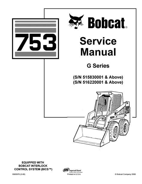 bobcat 753 skid steer loader service repair manual|753 bobcat specs specifications.